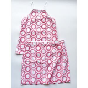 Women's Banana Republic Milly Collection Coral and White 2 Piece Set Size 14